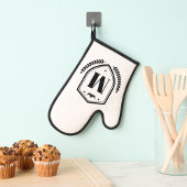 Familienaam Initiaal Letter Monogram Kransbadge Ovenwant