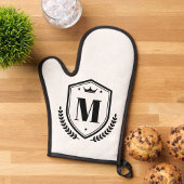 Familienaam Initiaal Letter Monogram Kransbadge Ovenwant