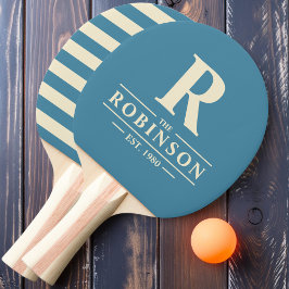 Familienaam & Initiaal Polo Deep Aqua Tafeltennisbatje