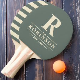 Familienaam & Initiaal Polo Warm Grijs Tafeltennisbatje