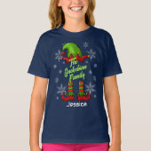 Familienaam Jaar Reünie Witte Naam Kerst Elf T-shirt (Voorkant)