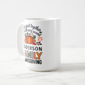 Familienaam Jaar Thanksgiving Diner Keepsake Koffiemok (Voorkant links)