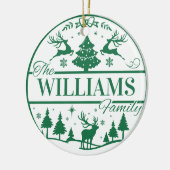 Familienaam Keepsake Classic Christmas Custom Keramisch Ornament (Links)
