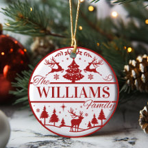 Familienaam Keepsake Classic Christmas Custom