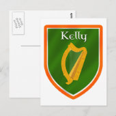 Familienaam Kelly familie crest kelly Briefkaart (Voorkant / Achterkant)