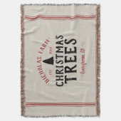 Familienaam kerstboom Boerderij Grain Sack Deken (Voorkant Verticaal)