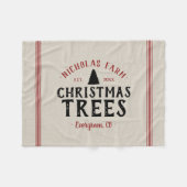 Familienaam kerstboom Boerderij Grain Sack Fleece Deken (Voorkant (Horizontaal))