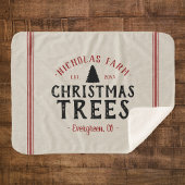 Familienaam kerstboom Boerderij Grain Sack Sherpa Deken