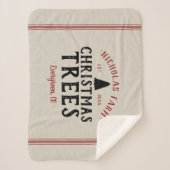 Familienaam kerstboom Boerderij Grain Sack Sherpa Deken (Voorkant)