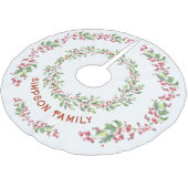 Familienaam Kerstboom Rok Holly en Ivy (Gekanteld)