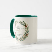 Familienaam Kerstherinneringen Cadeau Mok (Voorkant links)