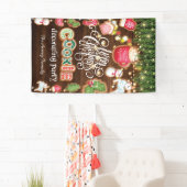 Familienaam Kerstkoekje Decoratieve Partij Spandoek (Insitu)
