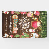 Familienaam Kerstkoekje Decoratieve Partij Spandoek (Horizontaal)