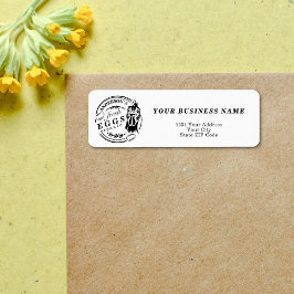 Familienaam Kippenei Boerderij Decoratief Adres Etiket