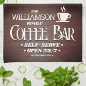 Familienaam Koffie Bar Uren Theedoek (Gevouwen)