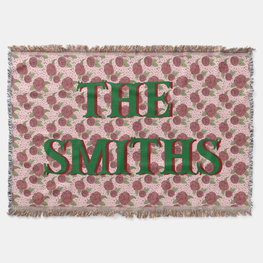 Familienaam Kussen Bloemen Home Decor Deken (Voorkant)