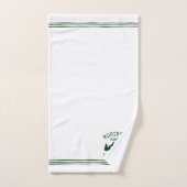 Familienaam Lake House Forest Green Trees Bad Handdoek (Handdoek)