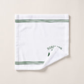 Familienaam Lake House Forest Green Trees Bad Handdoek (Wasdoekje)