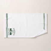 Familienaam Lake House Forest Green Trees Bad Handdoek (Handdoek)