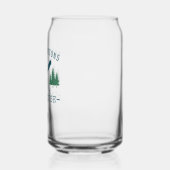 Familienaam Lake House Rustic Oars Pine Trees Blikvorm Glas (Links)