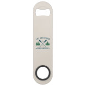 Familienaam Lake House Rustic Oars Pine Trees Speed Flessenopener (Achterkant)