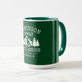 Familienaam Lake House Trees Forest Green Big Mok (Voorkant rechts)