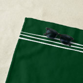 Familienaam Lake House Trees Forest Green White Strandlaken (In situ)