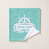 Familienaam Lake House Vacation Bad Handdoek (Wasdoekje)