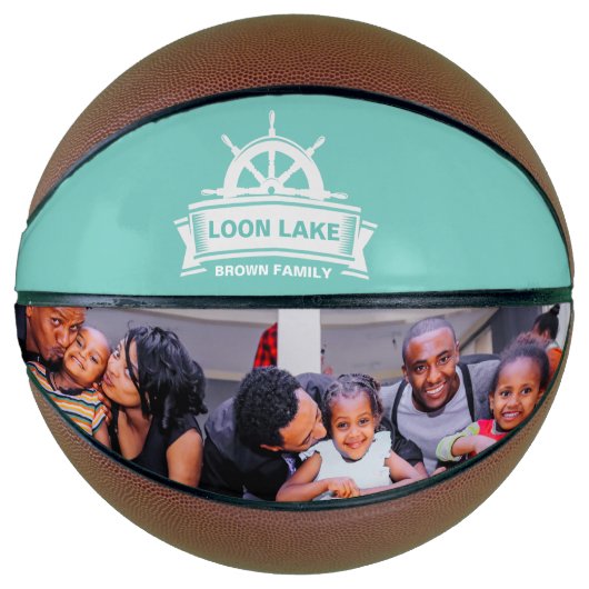 Familienaam Lake House Vacation Basketbal (Voorkant)