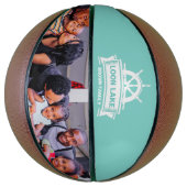 Familienaam Lake House Vacation Basketbal (Verticaal)