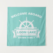 Familienaam Lake House Vacation Wandkleed (Voorkant)