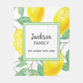Familienaam Lemons Fleece Deken (Voorkant)