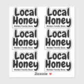 Familienaam Local Honey Jar Clear Sticker (Vel)