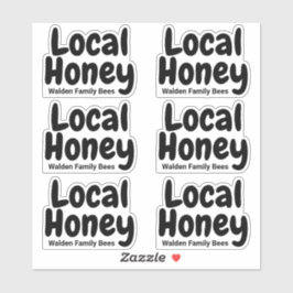 Familienaam Local Honey Jar Clear Sticker