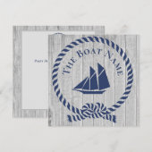 Familienaam marine Anchor Rope Nautical (Voorkant / Achterkant)