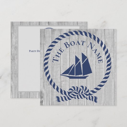 Familienaam marine Anchor Rope Nautical (Voorkant / Achterkant)