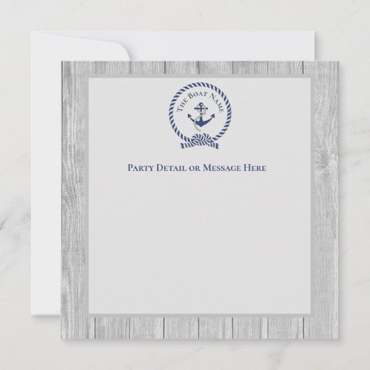 Familienaam marine Anchor Rope Nautical (Achterkant)