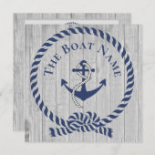 Familienaam marine Anchor Rope Nautical (Voorkant / Achterkant)