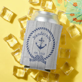 Familienaam marine Anchor Rope Nautical Blikjeskoeler
