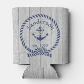 Familienaam marine Anchor Rope Nautical Blikjeskoeler (Achterkant)