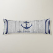 Familienaam marine Anchor Rope Nautical Lichaamskussen (Voorkant)