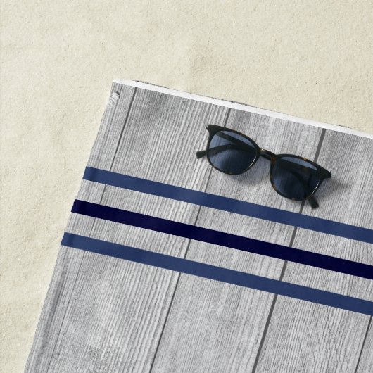 Familienaam marine Anchor Rope Nautical Strandlaken (In situ)