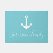Familienaam Maritime Anchor Deurmat (Voorkant)