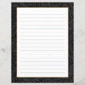 Familienaam Menu Planner | Vintage Zwart Bloemmoti (Achterkant)