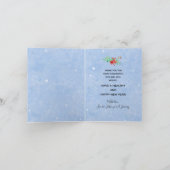 Familienaam militaire thin Green Line Flag Holly Bedankkaart (Binnen)