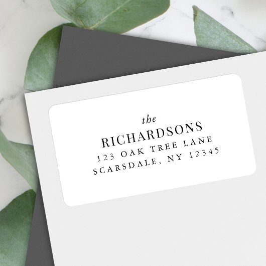 Familienaam Modern Klassiek Retouradres Etiket