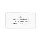 Familienaam Modern Klassiek Retouradres Etiket (Voorkant)