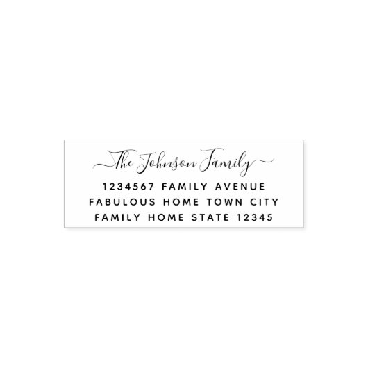 Familienaam Modern Retouradres Zelfinktende Stempel (Design)