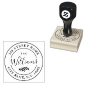 Familienaam Moderne houten buffer Rubberstempel (Gestempeld)