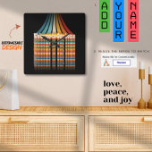 Familienaam Moderne  Retro Stijl Personaliseren Grote Klok